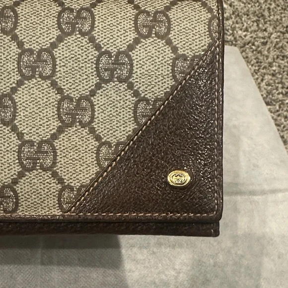 Vintage Gucci Brown Monogram Wallet - Picture 2 of 13